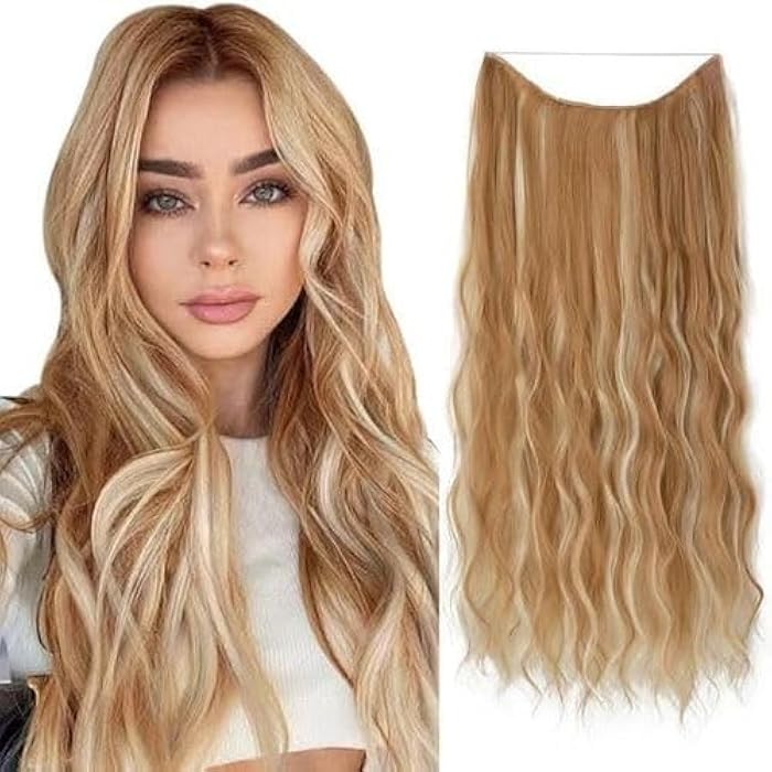 DILLARDS Hair Extension, Highlighted Blonde, Medium Length, Fits Most Skin Types - Image 1